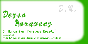 dezso moravecz business card